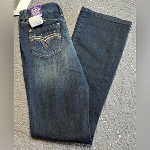 Jolt Big Girls Bootcut Dark Blue Jeans NWT Size 16